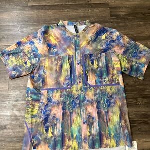 Lululemon Water-Repellent Hiking Short Sleeve Shirt XL NWT Tie-Dye